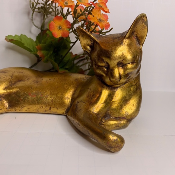 Vintage Other - Vintage Gold Anthony California Cat Figurine